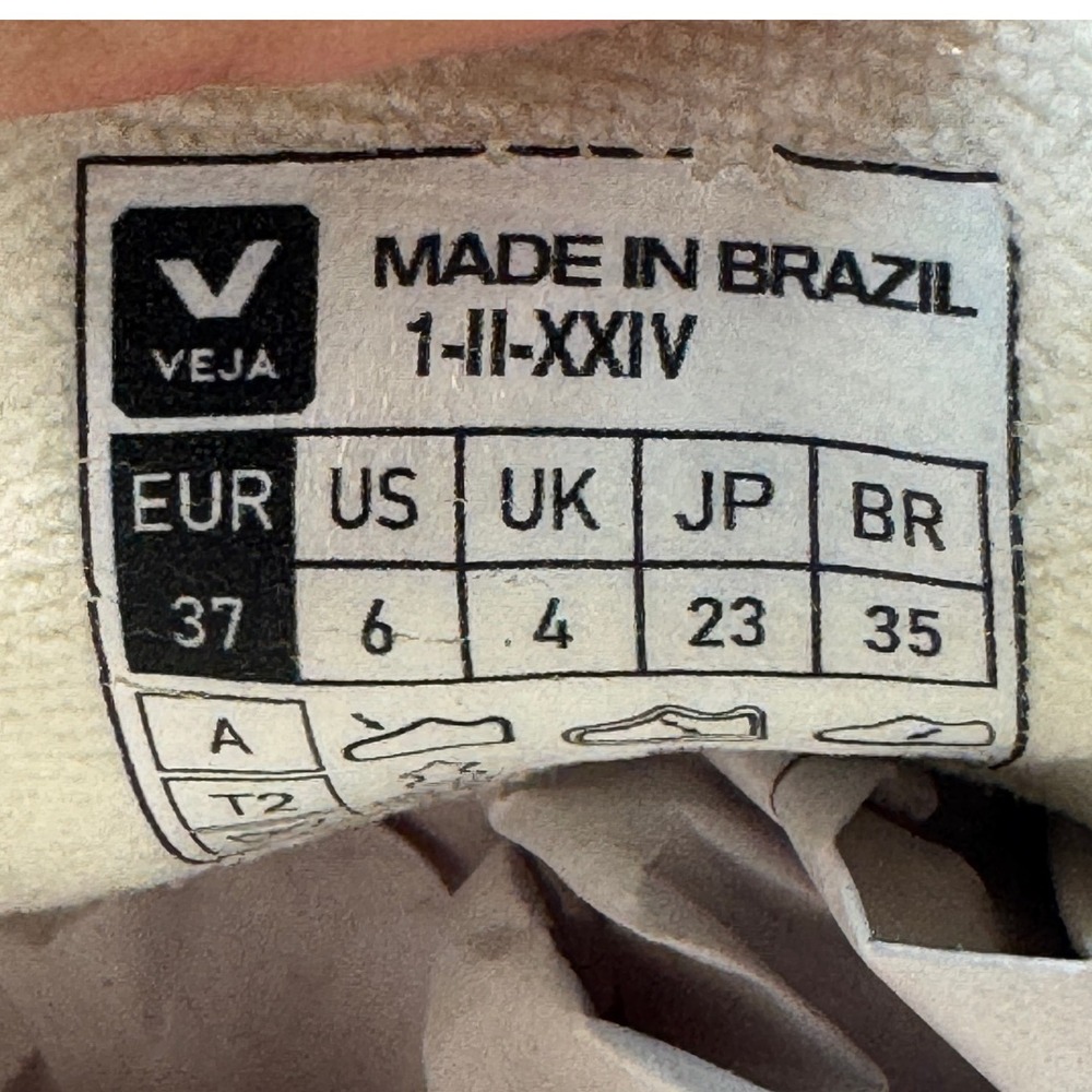 Veja Esplar Leather Sneakers White Minimalist Casual Lace Up Shoes Size 6 - Picture 12 of 15